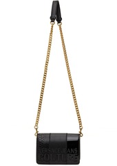 Versace Jeans Couture Black Stripe Patchwork Shoulder Bag