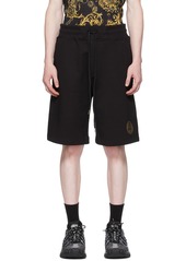Versace Jeans Couture Black V Emblem Shorts
