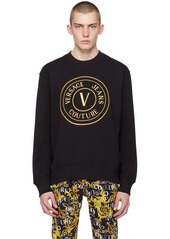 Versace Jeans Couture Black V-Emblem Sweatshirt