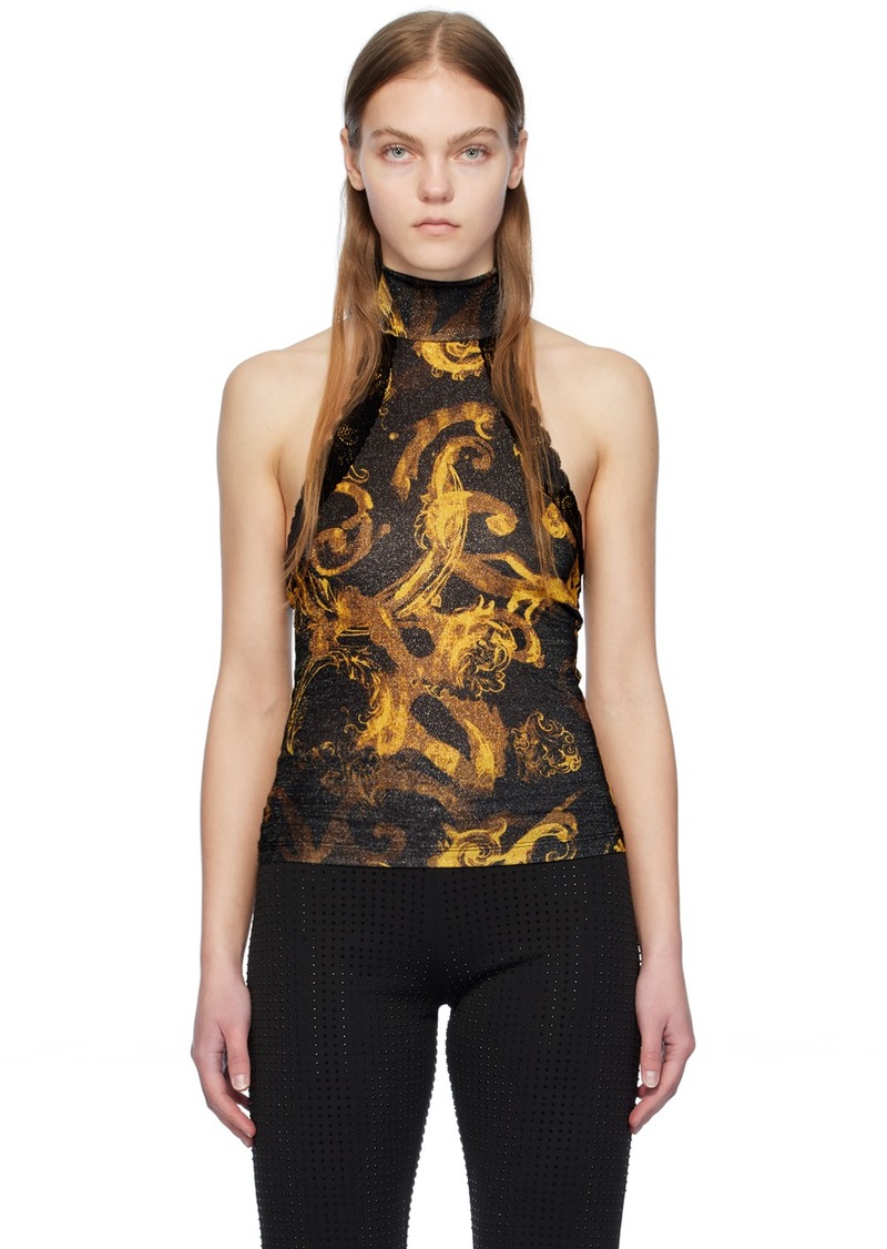 Versace Jeans Couture Black Watercolor Couture Camisole