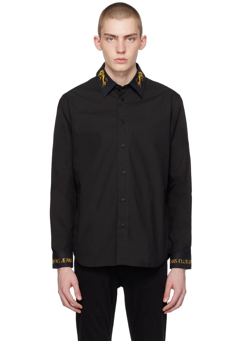 Versace Jeans Couture Black Watercolor Couture Shirt