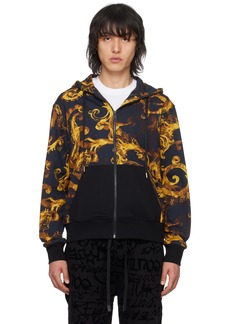 Versace Jeans Couture Black Watercolour Couture Hoodie