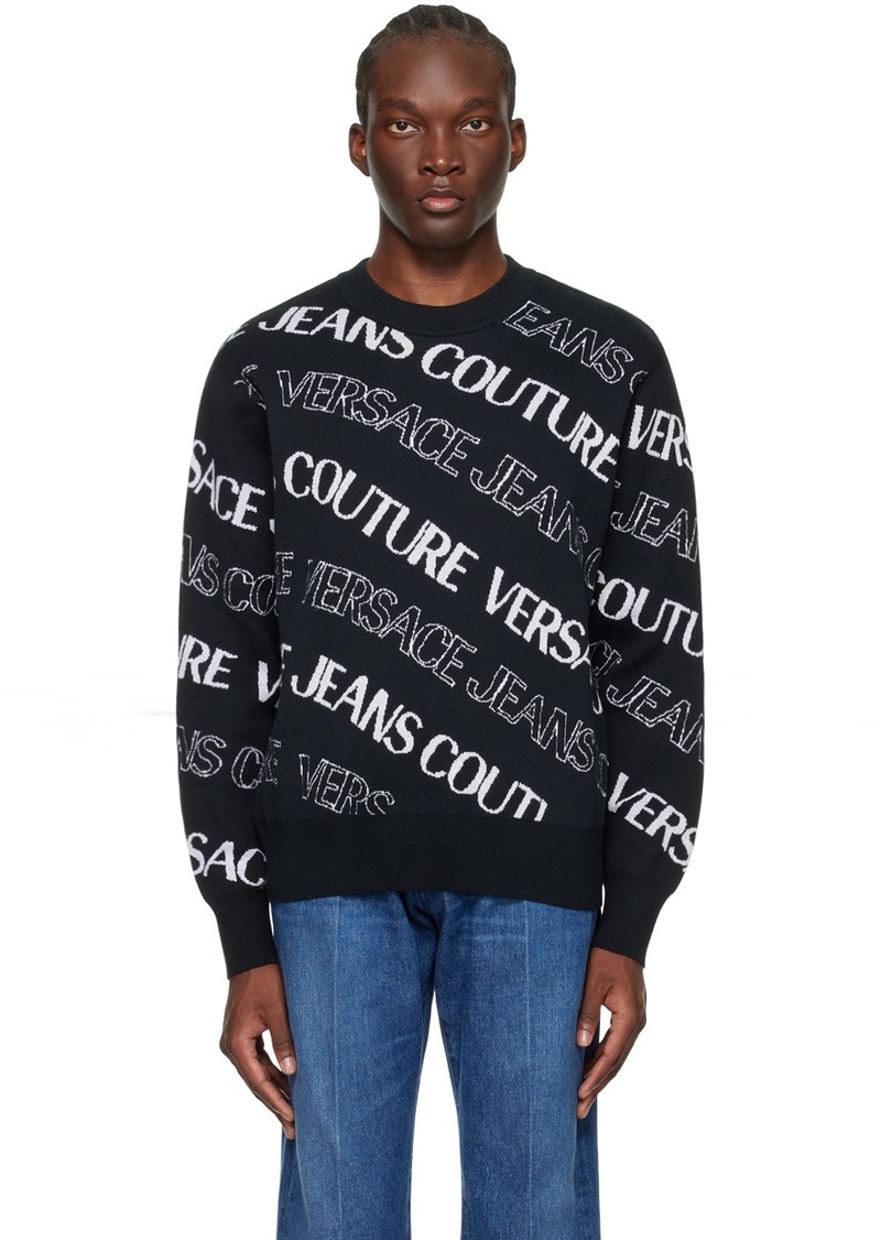 Versace Jeans Couture Black Wave Sweater