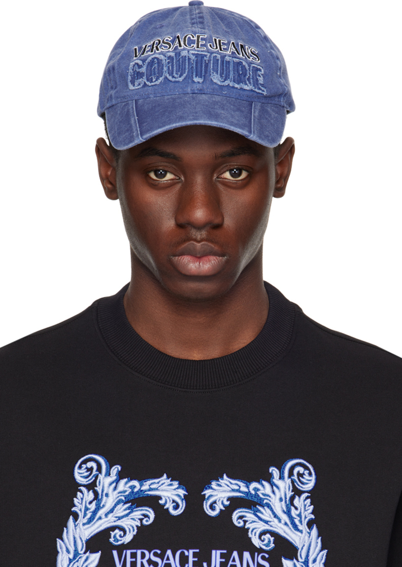Versace Jeans Couture Blue Logo Denim Baseball Cap