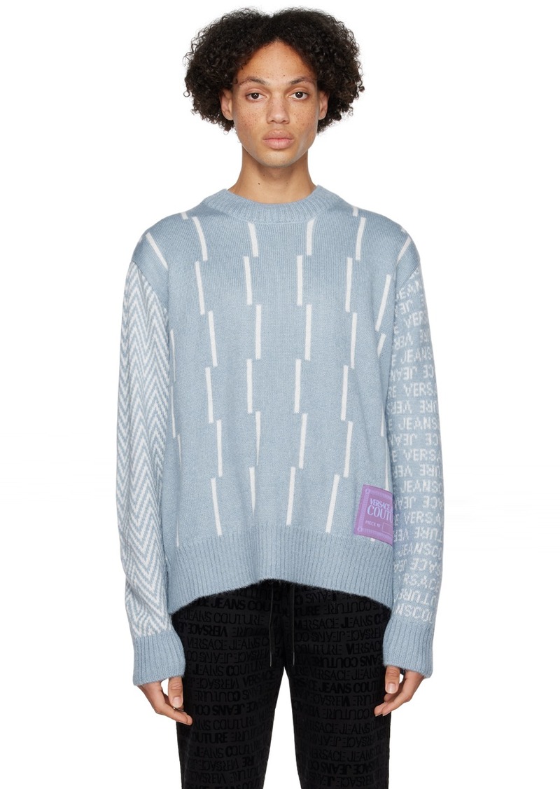 Versace Jeans Couture Blue Piece Number Sweater