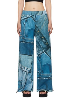 Versace Jeans Couture Blue Trompe L'ail Lounge Pants