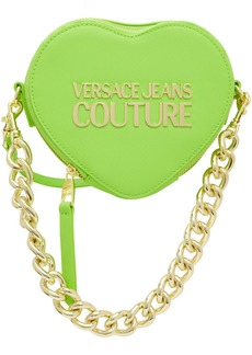 Versace Jeans Couture Green Heart Lock Crossbody Bag