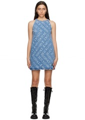 Versace Jeans Couture Indigo Jacquard Denim Minidress