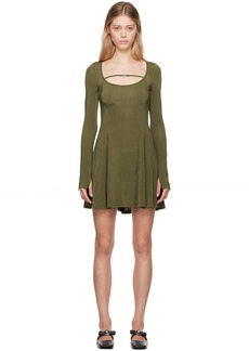 Versace Jeans Couture Khaki Flared Minidress