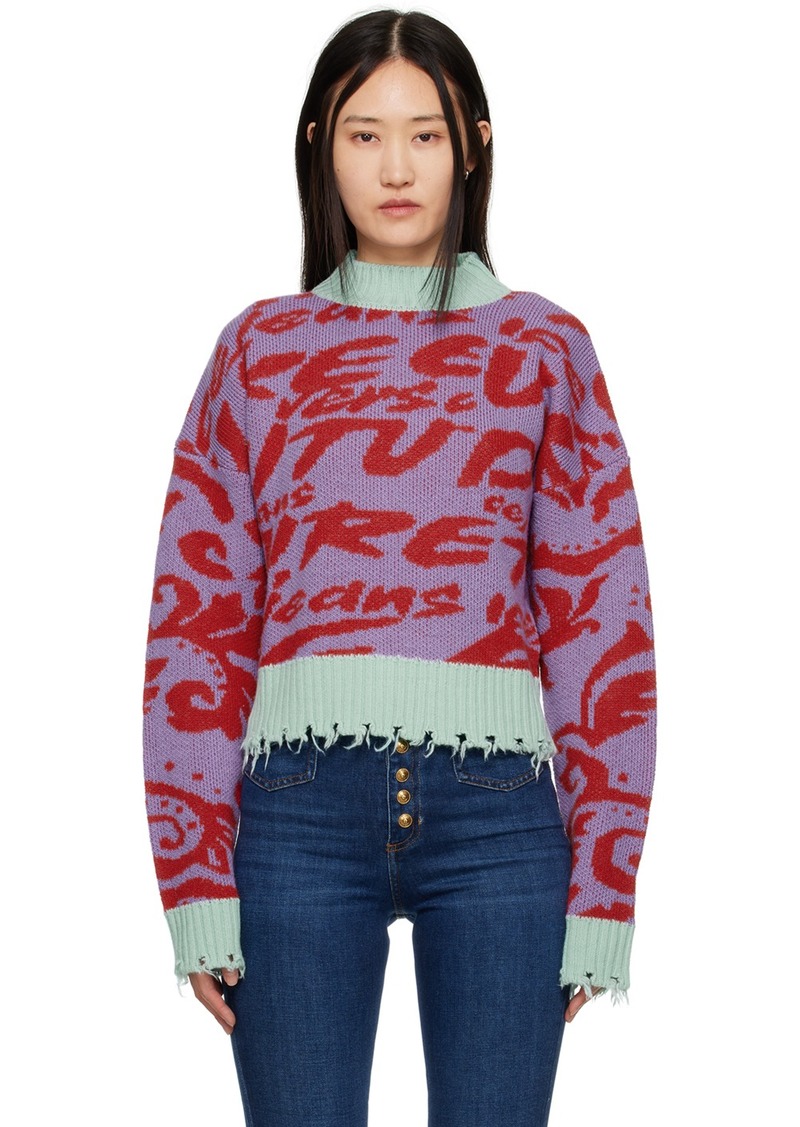 Versace Jeans Couture Multicolor Graphic Sweater