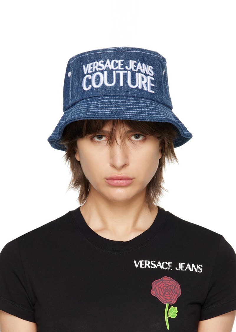 Versace Jeans Couture Navy Logo Bucket Hat