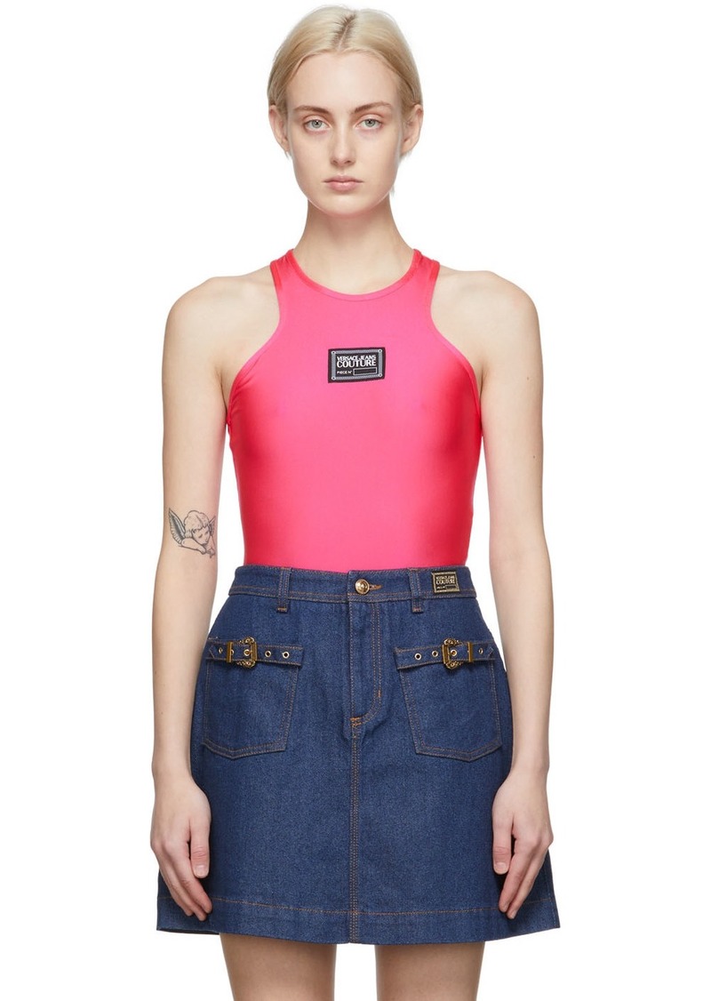 Versace Jeans Couture Pink Logo Bodysuit