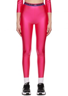 Versace Jeans Couture Pink Shiny Leggings