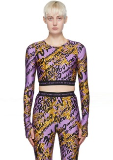 Versace Jeans Couture Purple Nylon Long Sleeve T-Shirt