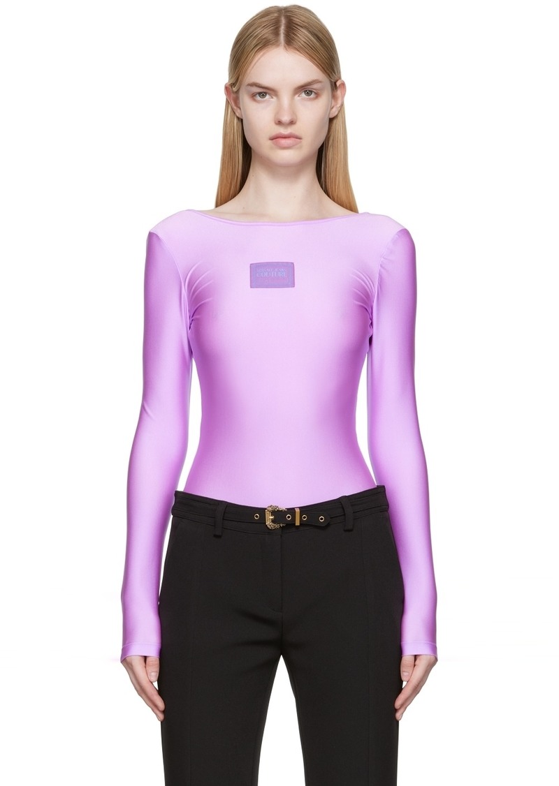 Versace Jeans Couture Purple Shiny Bodysuit