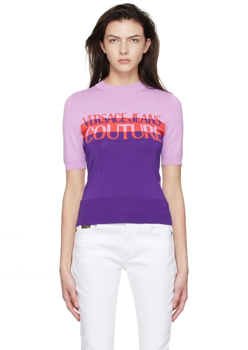 Versace Jeans Couture Purple Viscose Sweater