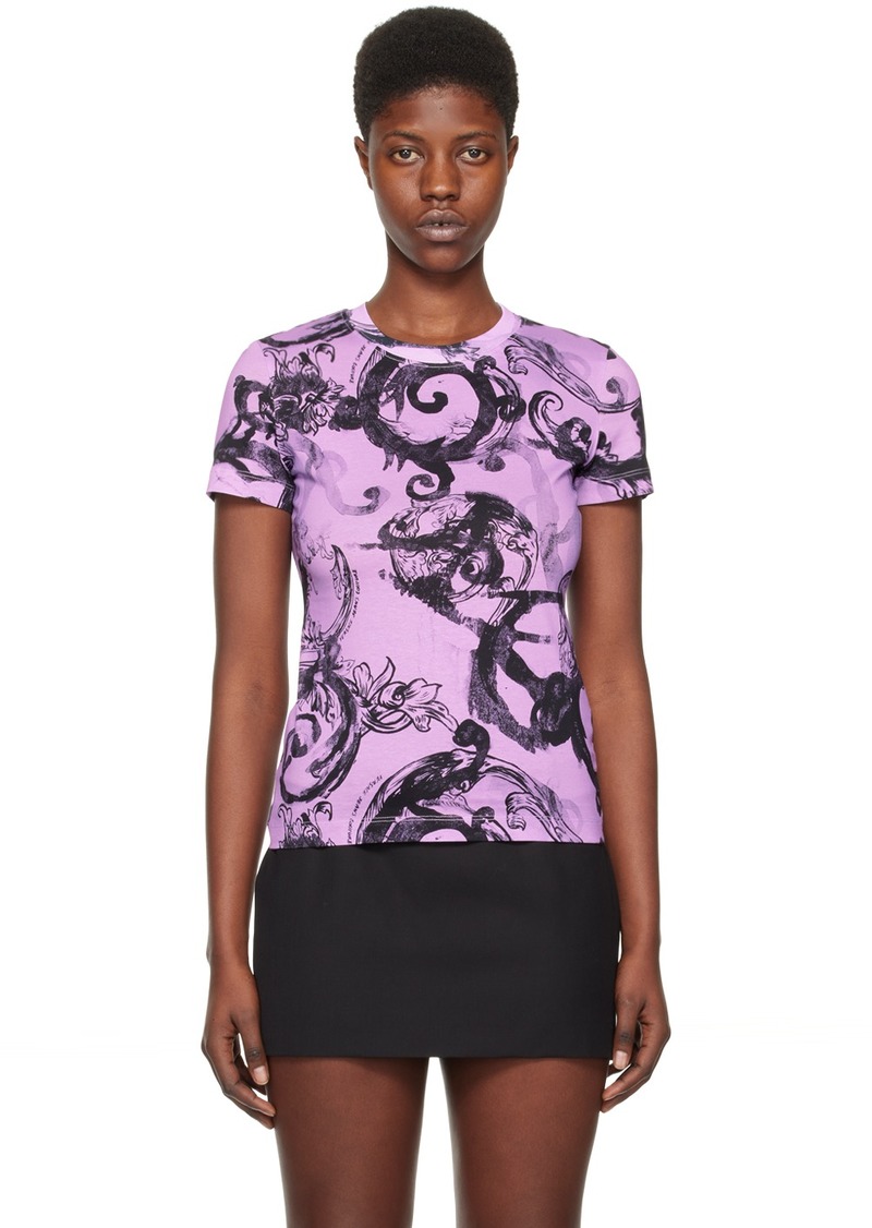 Versace Jeans Couture Purple Watercolor Couture T-Shirt