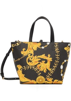 Versace Jeans Couture Reversible Black & Gold Printed Tote