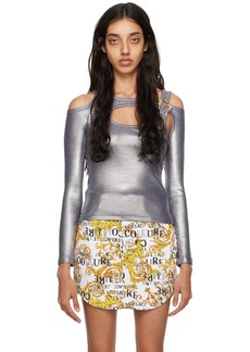 Versace Jeans Couture Silver Buckle Long Sleeve T-Shirt