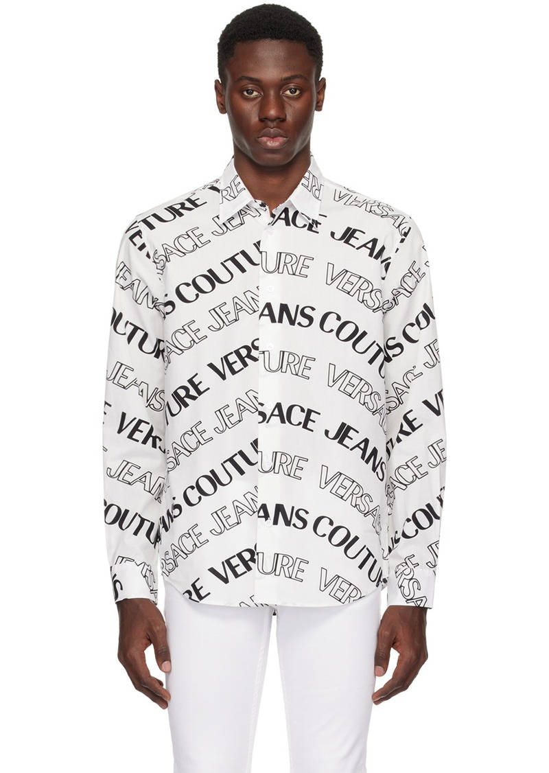 Versace Jeans Couture White & Black Logowave Shirt