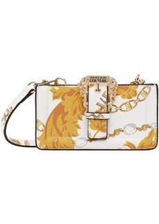 Versace Jeans Couture White & Gold Pin-Buckle Bag