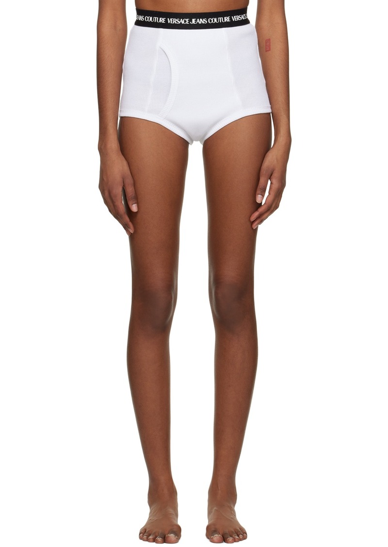 Versace Jeans Couture White Bonded Shorts