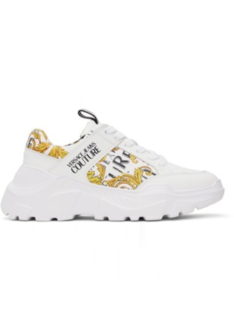 Versace Jeans Couture White Chain Couture Speedtrack Sneakers