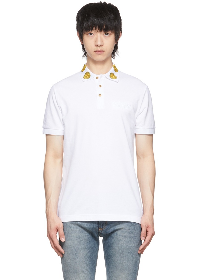 Versace Jeans Couture White Cotton Polo