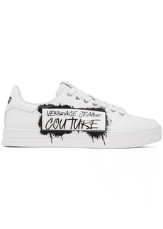Versace Jeans Couture White Court 88 Graffiti Sneakers
