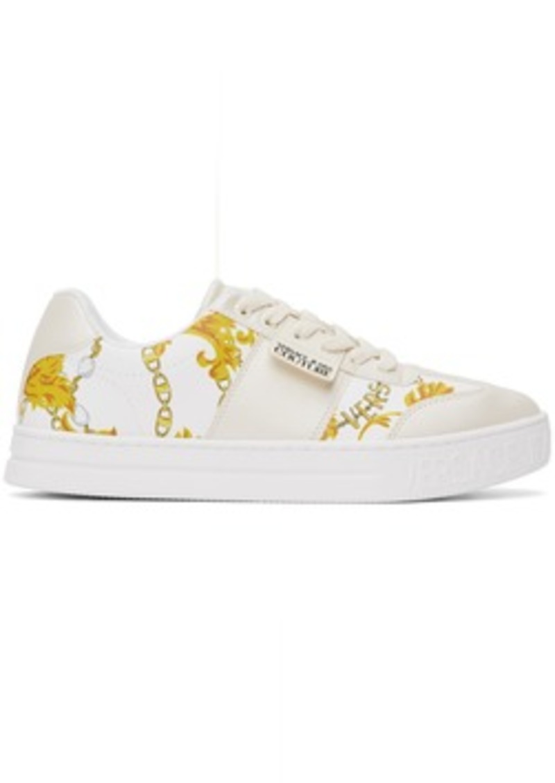 Versace Jeans Couture White Court 88 Sneakers