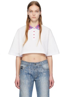 Versace Jeans Couture White Cropped Polo