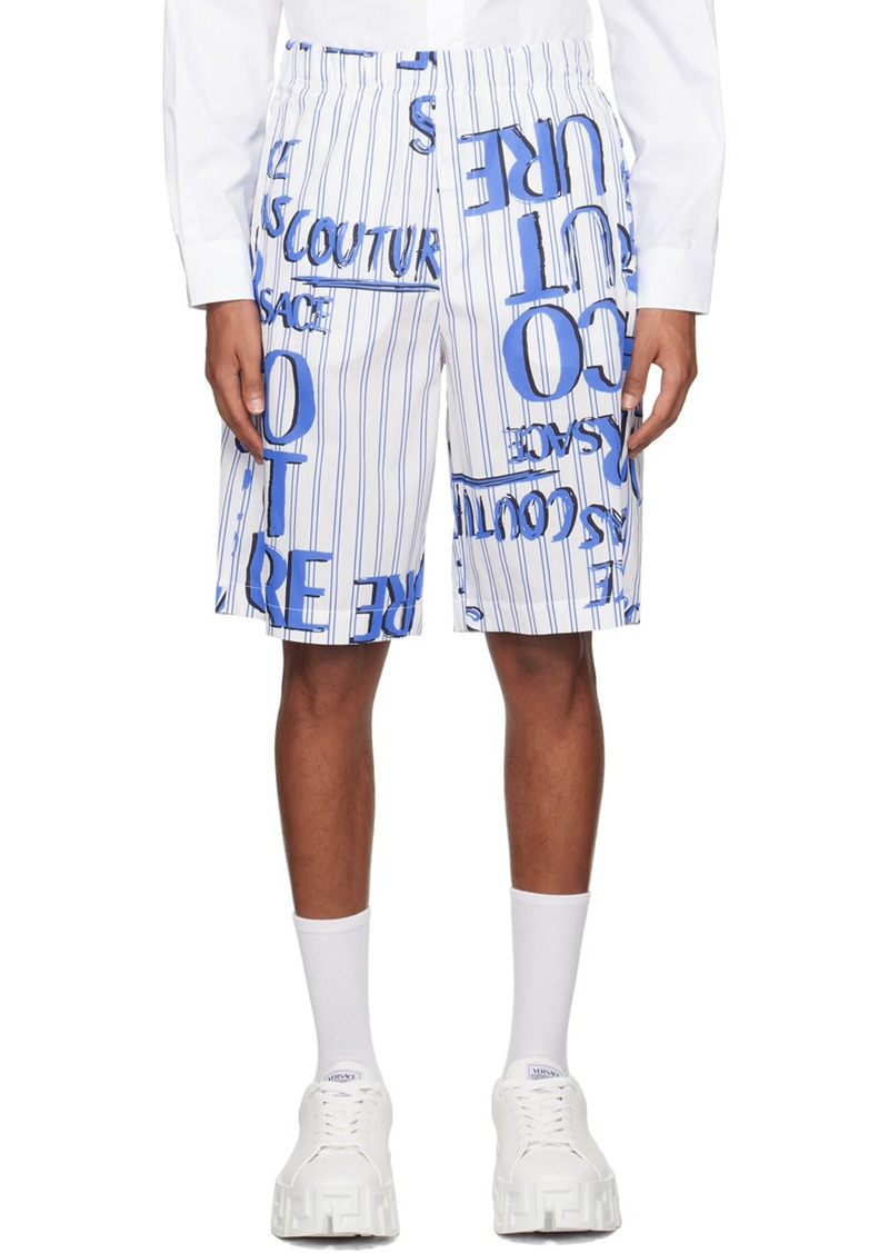 Versace Jeans Couture White Doodle Shorts