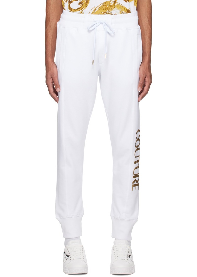 Versace Jeans Couture White Drawstring Sweatpants