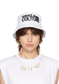 Versace Jeans Couture White Embroidered Bucket Hat