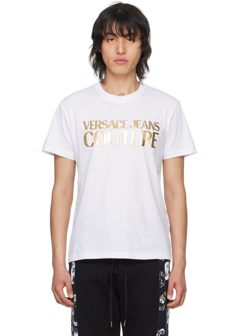 Versace Jeans Couture White Glittered T-Shirt