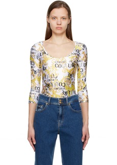 Versace Jeans Couture White Graphic Bodysuit