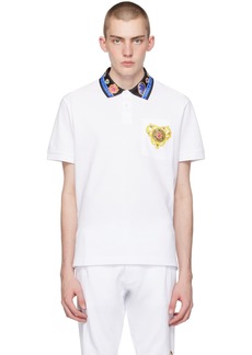 Versace Jeans Couture White Heart Couture Polo