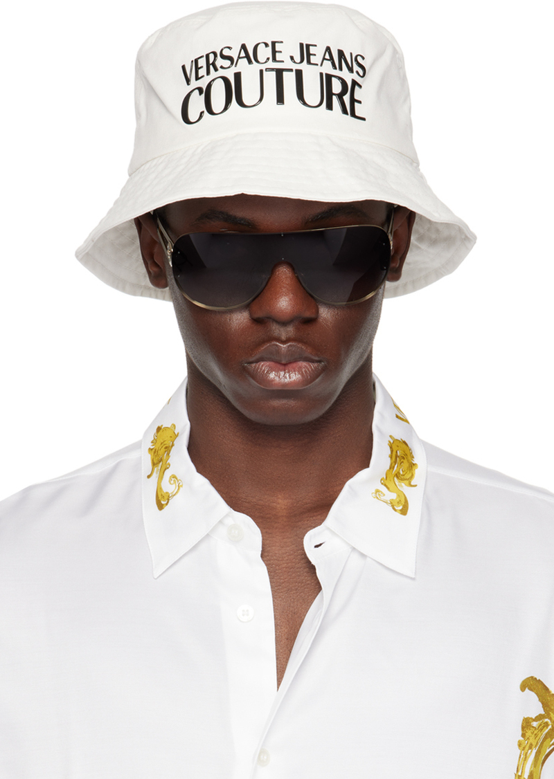 Versace Jeans Couture White Logo Bucket Hat