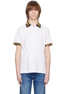 Versace Jeans Couture White Logo Couture Polo