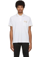 Versace Jeans Couture White Logo Polo