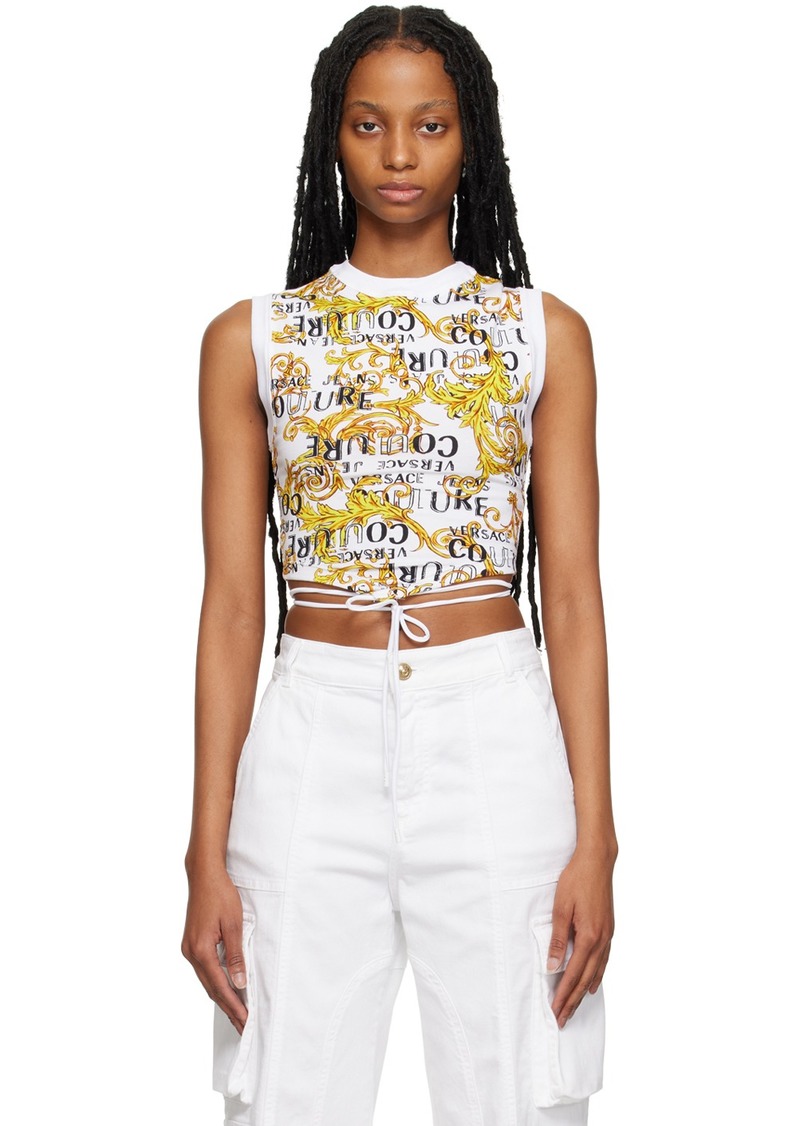 Versace Jeans Couture White Printed T-Shirt