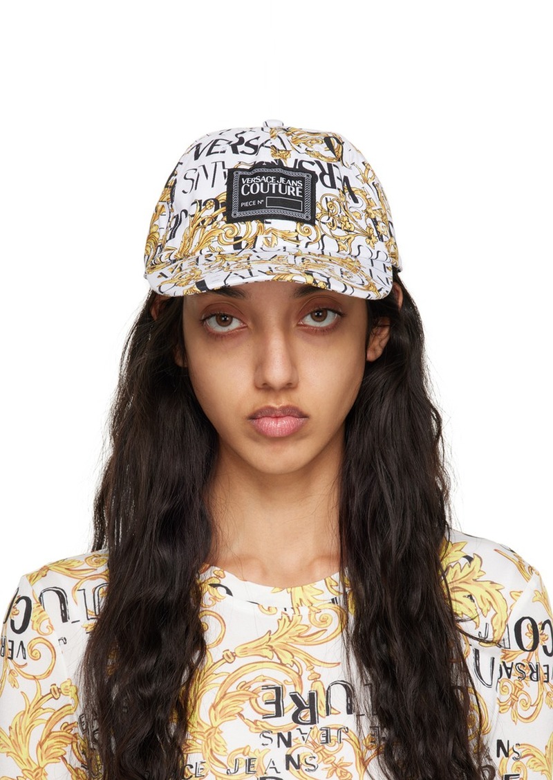 Versace Jeans Couture White Regalia Baroque Logo Cap