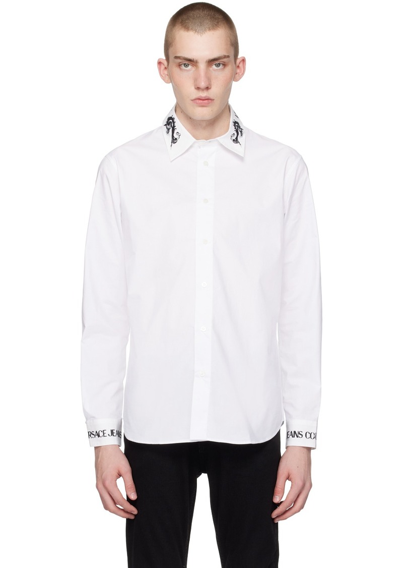 Versace Jeans Couture White Watercolor Couture Shirt