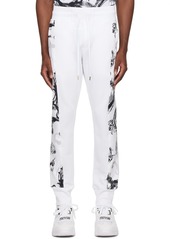 Versace Jeans Couture White Watercolour Couture Sweatpants