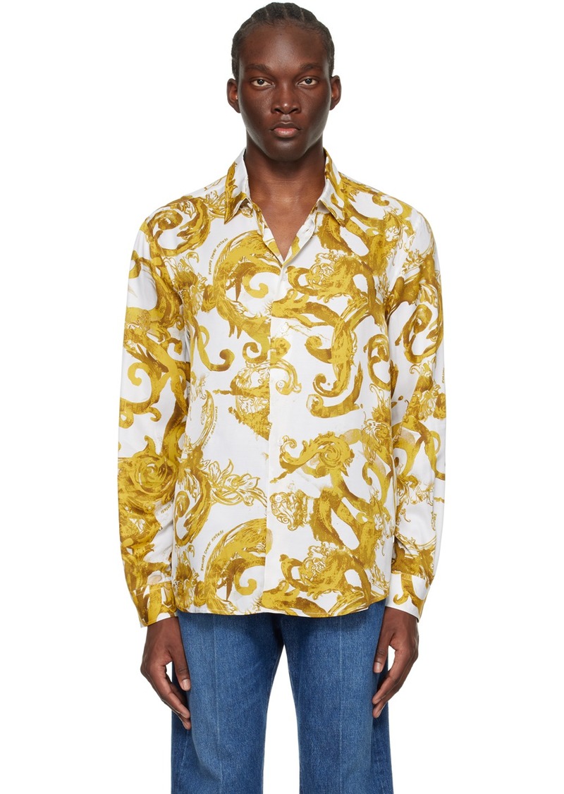 Versace Jeans Couture White Watercolour Shirt