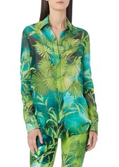 Versace Jungle Print Silk Muslin Shirt