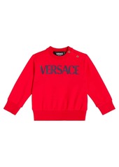 Versace Kids Baby logo cotton-blend jersey sweatshirt