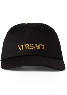 Versace Kids Black & Gold Logo Baseball Cap
