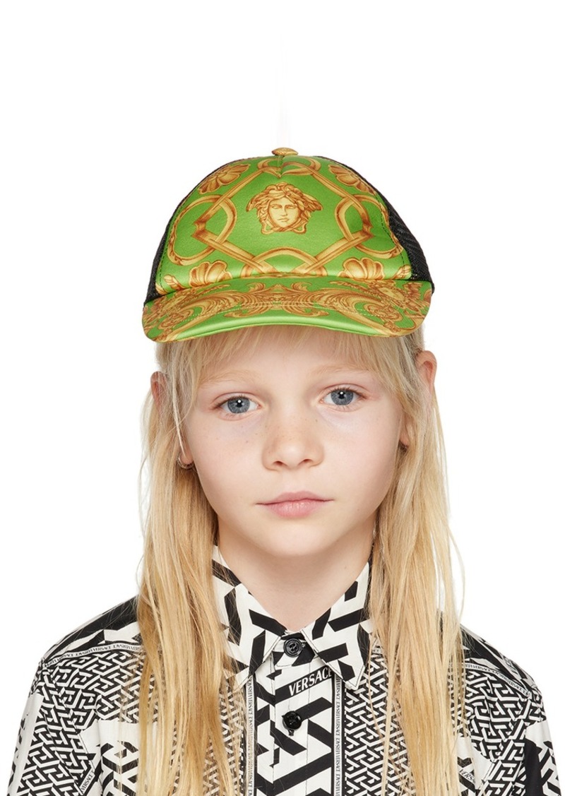 Versace Kids Green Heritage Cap