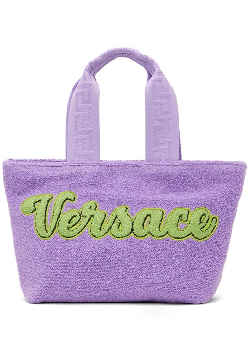 Versace Kids Purple Towel Tote